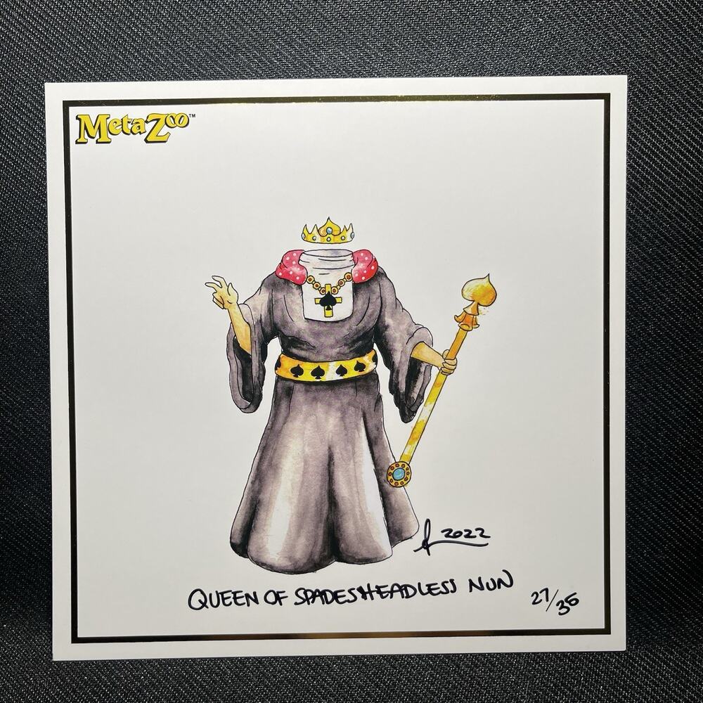 Metazoo Kickstarter Print Headless Nun Artist Signed Numbered Autograph 27/35